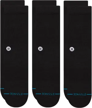 Stance Icon Classic Casual Crew Socks 3-Pack, Cotton Blend and Cushioning Arch Support