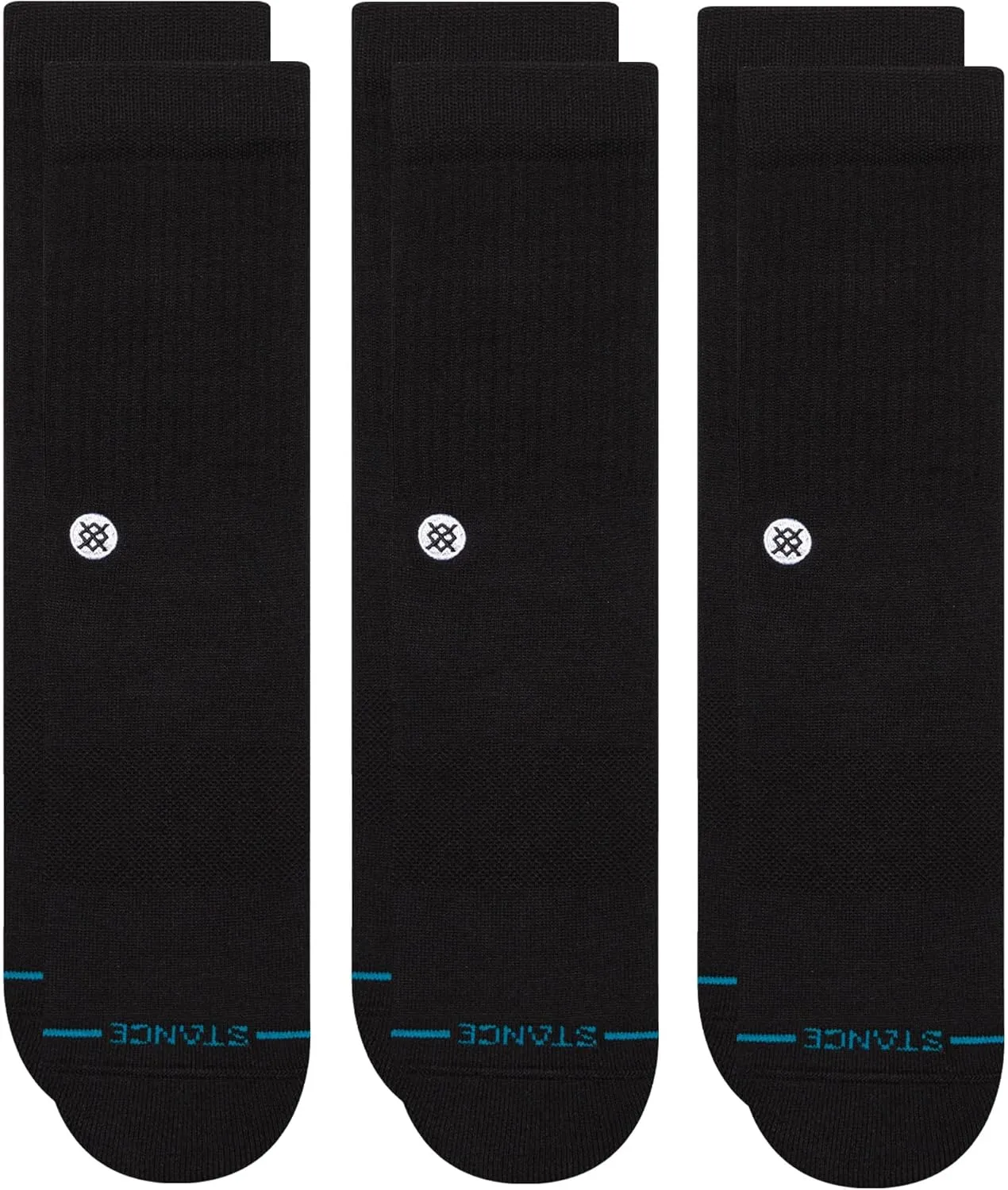 Stance Icon Classic Casual Crew Socks 3-Pack, Cotton Blend and Cushioning Arch Support
