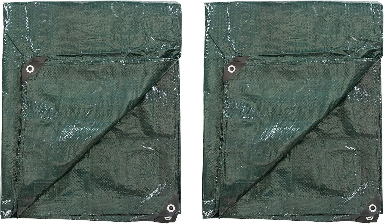 Stansport Medium-Duty Rip-Stop Tarp 10' x 12' - Dark Green - 2 Pack