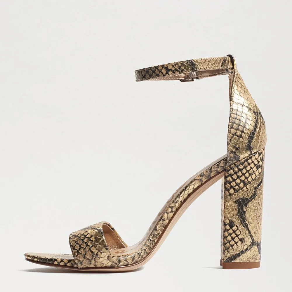 Strap Limited supply Wide Extra-large discount Round Open Heeled Sand Sam Edelman Sandals Block High Toe Ankle Yaro