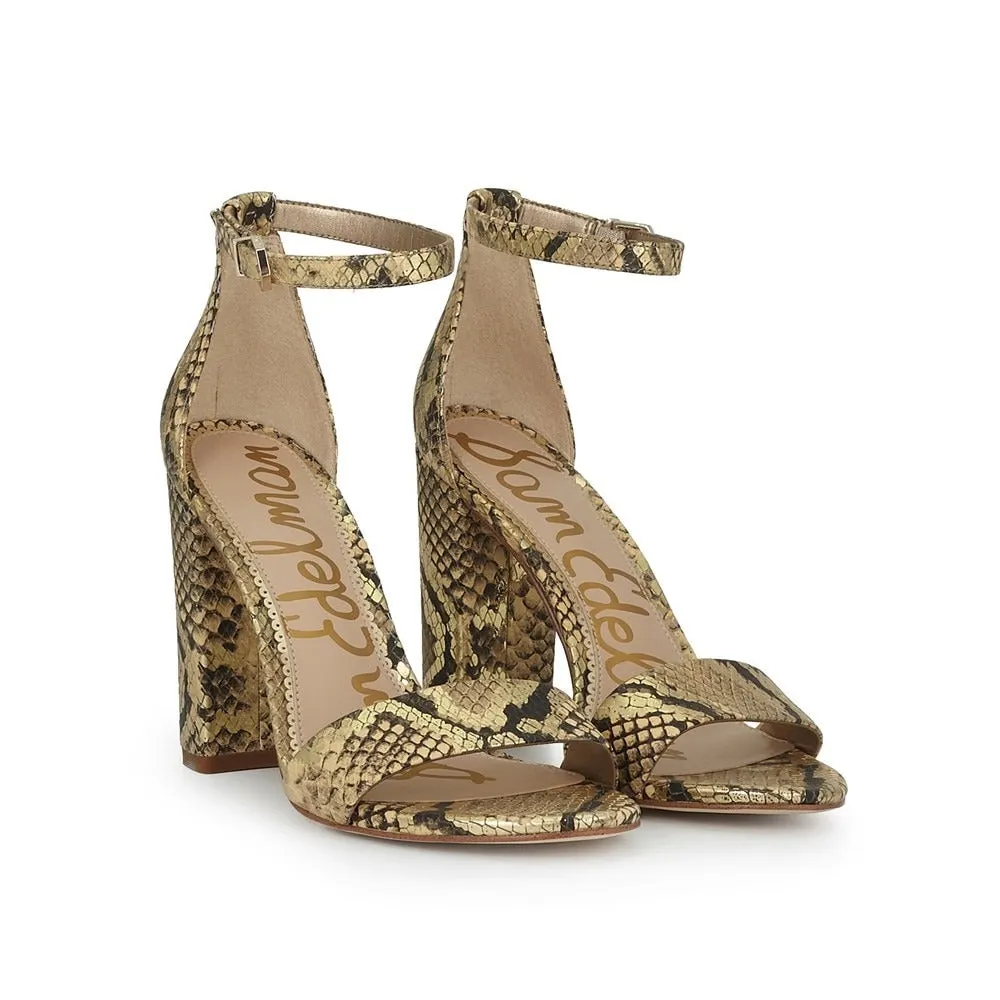 Strap Limited supply Wide Extra-large discount Round Open Heeled Sand Sam Edelman Sandals Block High Toe Ankle Yaro