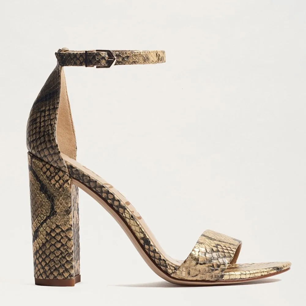 Strap Limited supply Wide Extra-large discount Round Open Heeled Sand Sam Edelman Sandals Block High Toe Ankle Yaro