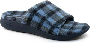Strole Den Tartan Women's Wool Slide Slippers with Orthotic Arch Support