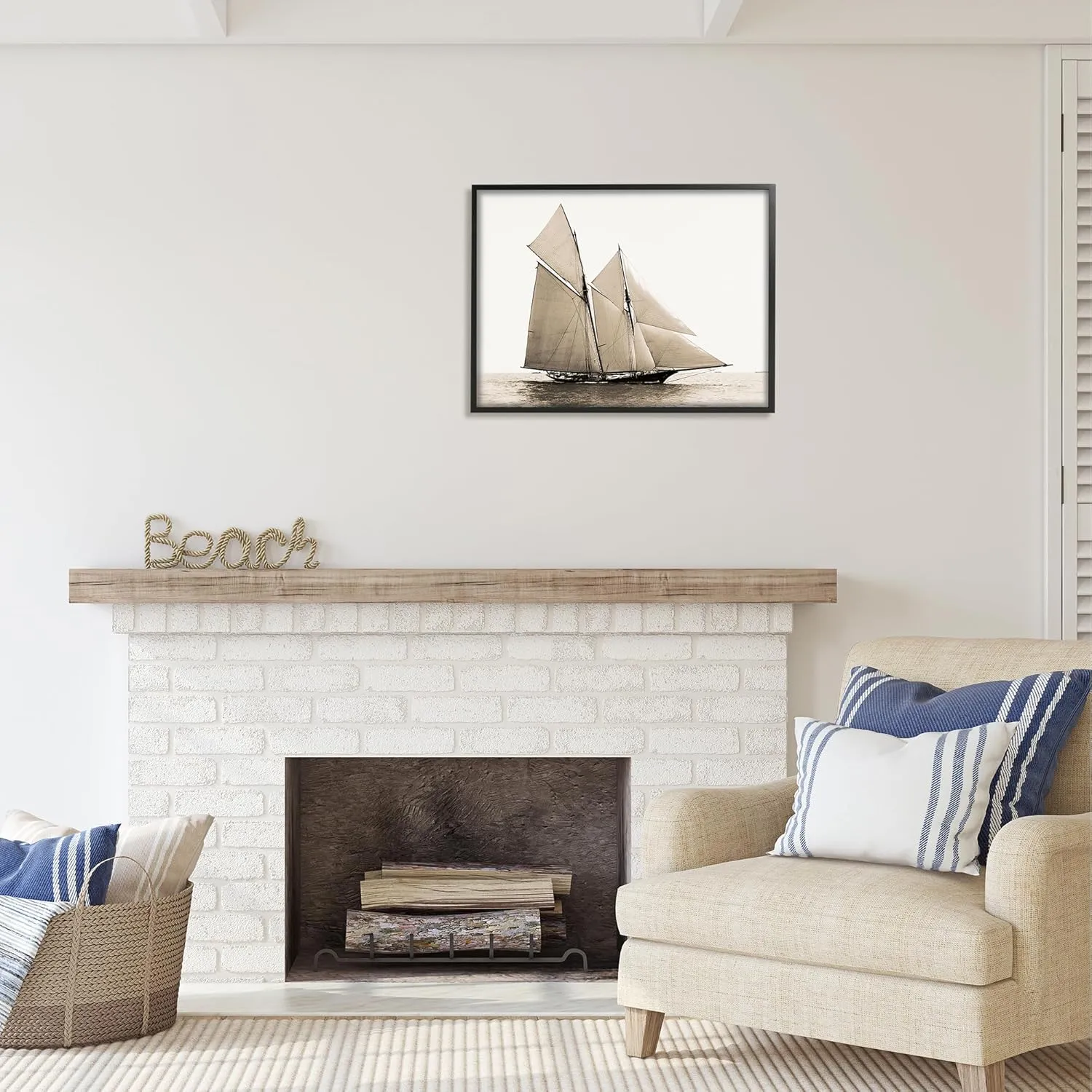 Stupell Industries Vintage Sailboat Photography Framed Giclee Art by Graffi*Tee Studios