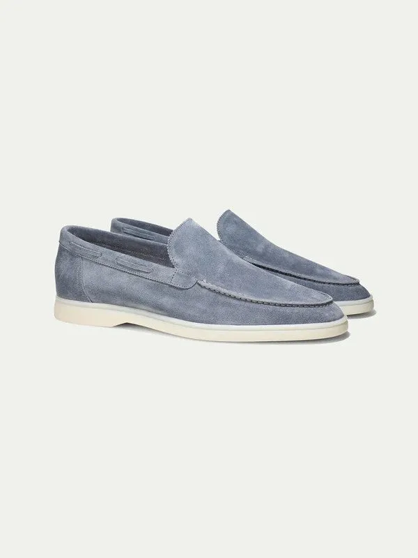 Summer Luxe: Premium Light blue Suede Loafers
