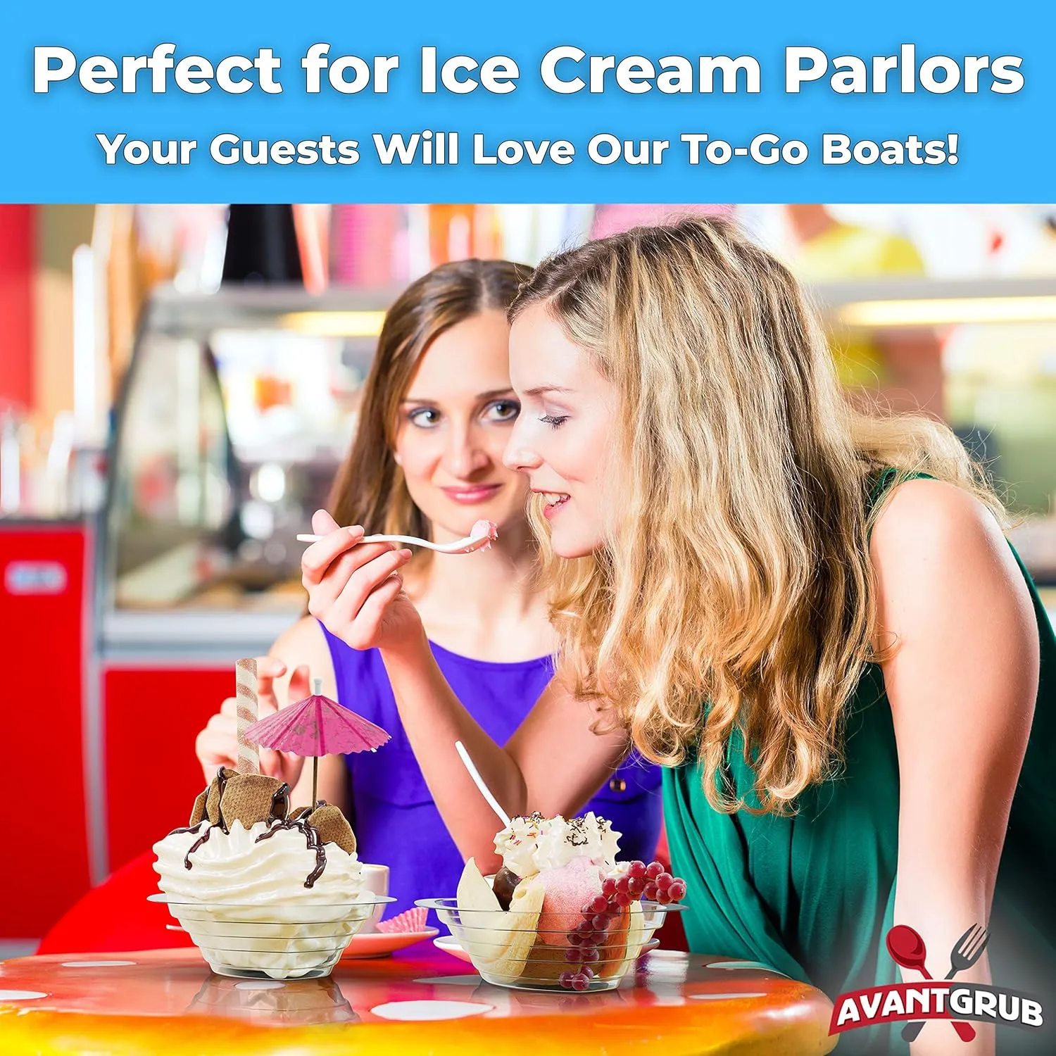 Super Fun, Recyclable Banana Split Boats 250 Pack. Best Long, 12 Oz Disposable Ice Cream Sundae Bowls. Perfect Plastic Sunday Cups for a Social or Kids Birthday Party. Great Clear Boat for Carnivals.