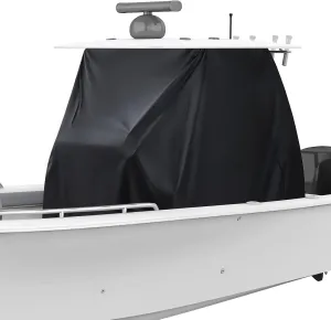 T Top Center Console Cover for Boat 82" L x 54" W x 72" H 600D PU Heavy Duty Waterproof Tear Resistant Polyester Fabric Protective Cover Universal Black
