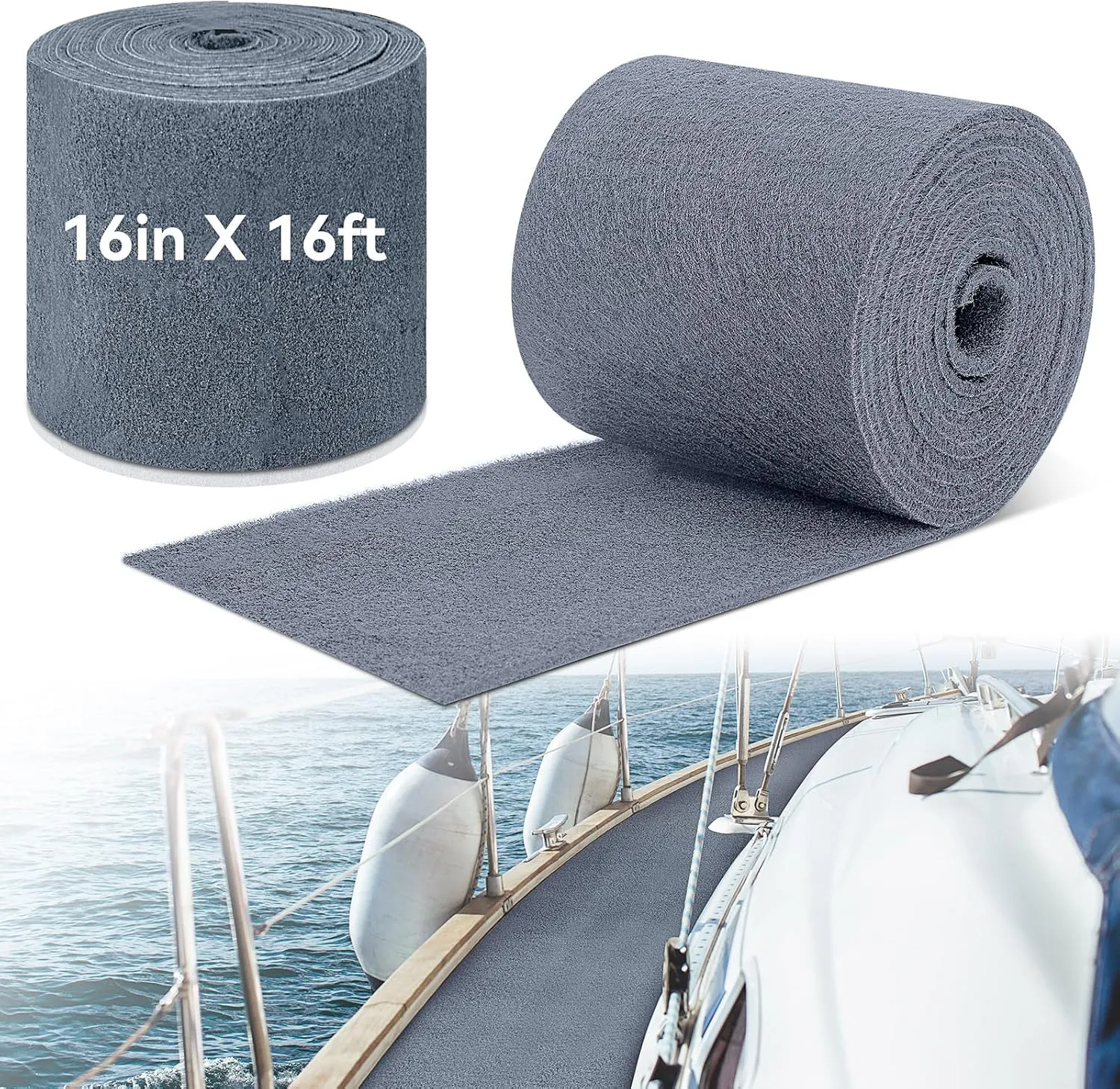 Timgle Boat Trailer Bunk Carpet Polyester Marine Grade Carpet for Trailer Bunks Boards Boat Guides Accessories Parts Replacement Padding for Outdoor