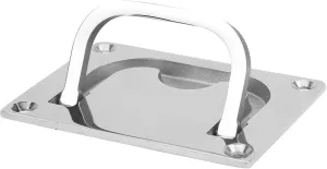 Tissting 3.8×2.8in 316 Stainless Steel Hatch Pull Flush Lift Boat Ring Hatches Lift Pull Handle Deck Cover Handle Boat Flush Hatch Locker for Marine Yacht Boat Cabinet Door