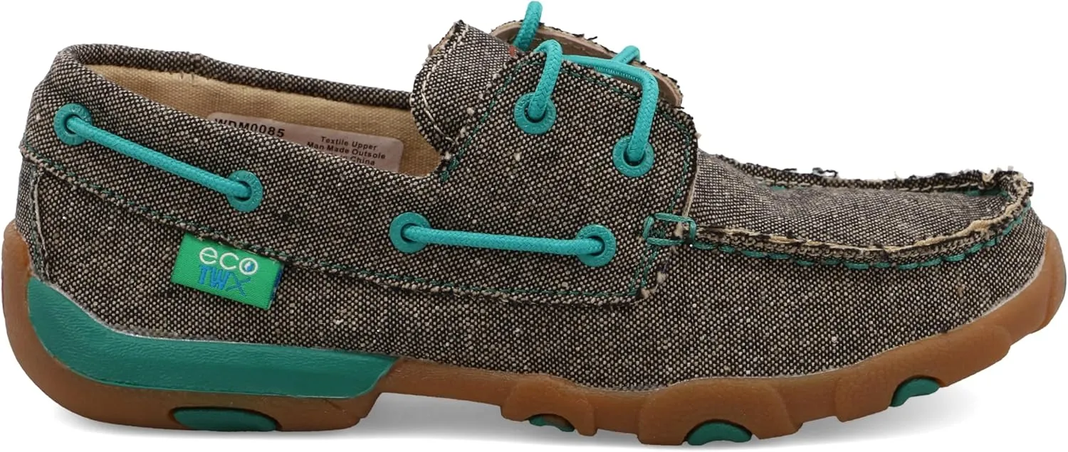 Twisted X Women's Boat Shoe Driving Moc, Moc Toe