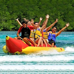 Water Sports Trailers, Water Tow Banana Boats, Floating Inflatable Kayaks for Adults and Children, Water Skiing and Surfing Equipment,3 People