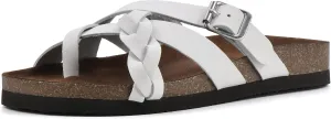 WHITE MOUNTAIN Women's Harrington Braided Signature Comfort-Molded Footbed Sandal