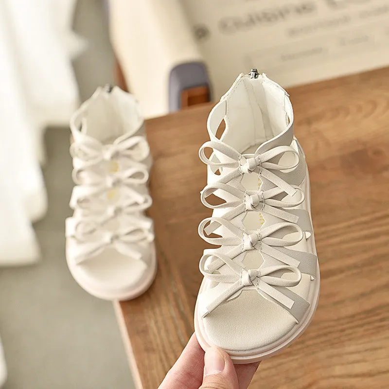 Wholesale Girls Sandals Soft Leather Roman Shoes Sandals JDC-SD-MaiQ001