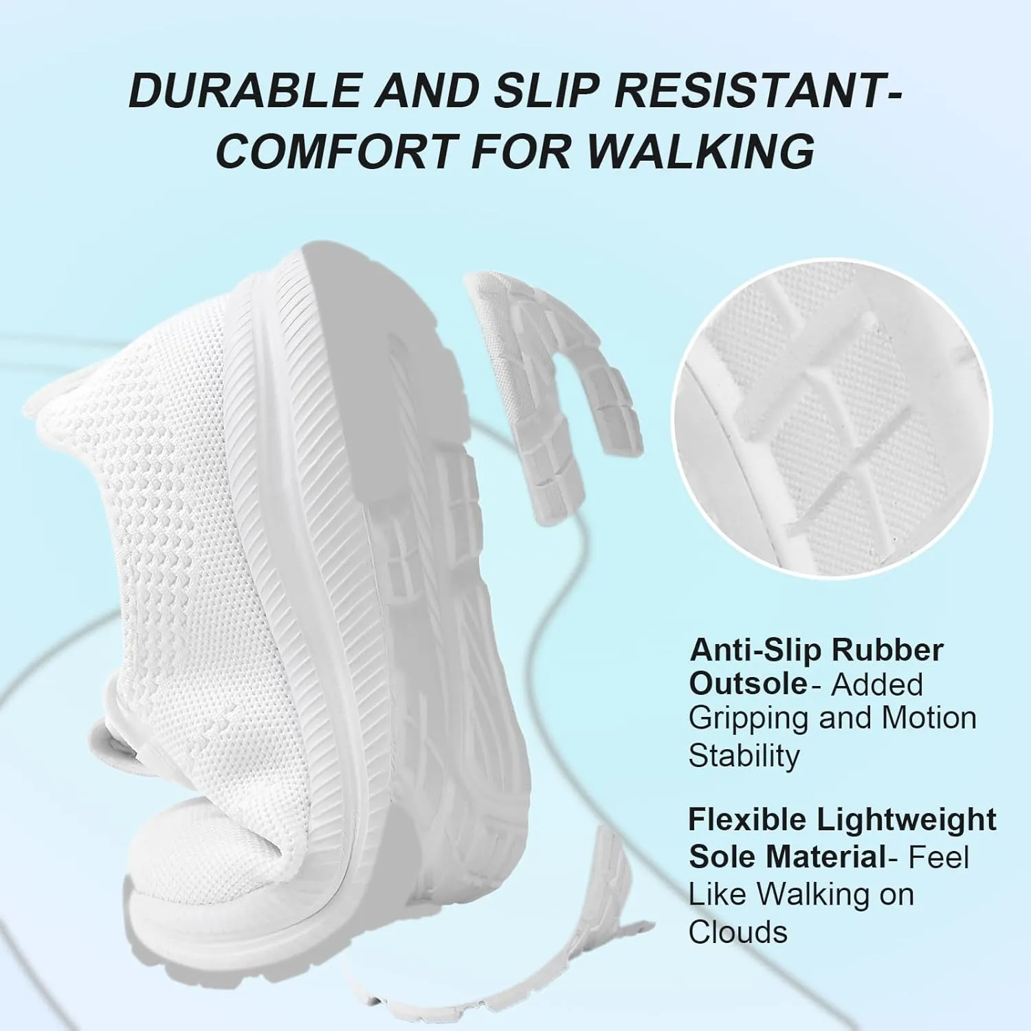 Wide Toe Box Shoes Women Non-Slip Wide Width Sneakers Ultra Light Extra Wide Road Running Shoes for Women Breathable Tennis Walking Gym Workout Trainer 5.5-11.5