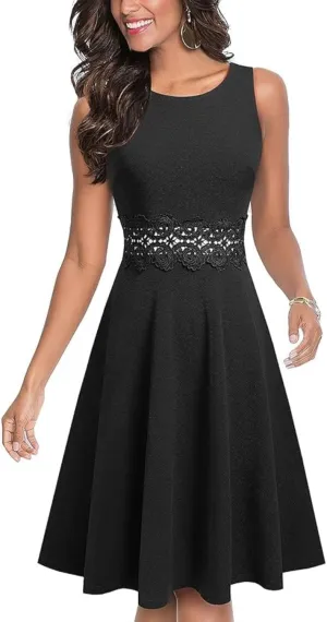 Women's Cocktail Dress Prom Formal Wedding Party Dress Sleeveless Lace Chiffon Ruffle Dresses
