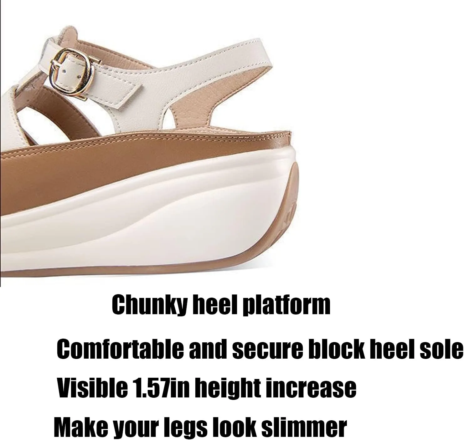 Women's Leather Closed Toe Fisherman Sandal,Adjustable Hollow Platform Slip On Loafer Sandal,Soft Sole Non-Slip Beach Walking Mom Sandal