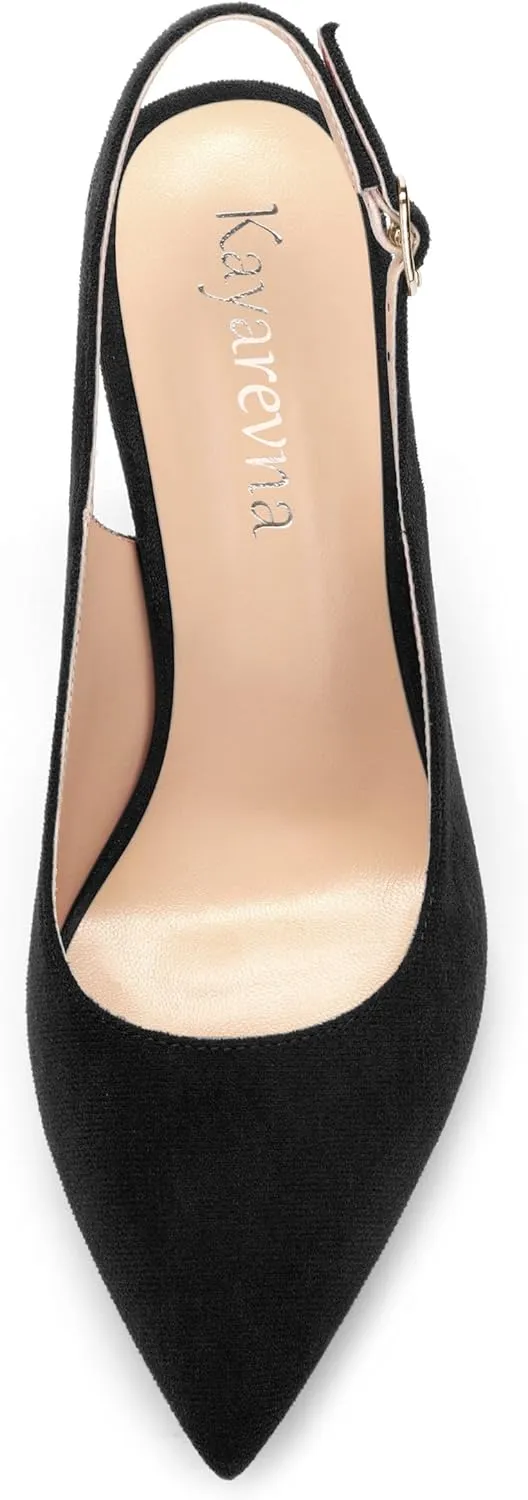 Women's Pointed Toe Slingback Heels, High Heel Shoes for Women