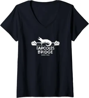 Womens Tarcoles River Bridge Costa Rica Eco Tourism Crocodiles Boat V-Neck T-Shirt