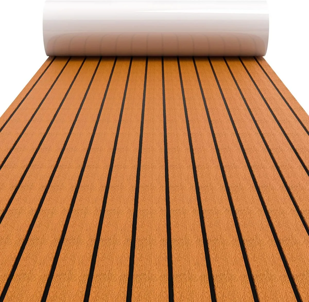 WOOWAVE EVA Foam Boat Flooring Decking Sheet Marine Mat Non-Slip and Self-Adhesive Flooring for Motorboat RV Yacht Kayak Swimming Pool Sea Deck Pad, 94.5x31.5 inch