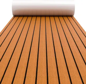 WOOWAVE EVA Foam Boat Flooring Decking Sheet Marine Mat Non-Slip and Self-Adhesive Flooring for Motorboat RV Yacht Kayak Swimming Pool Sea Deck Pad, 94.5x31.5 inch