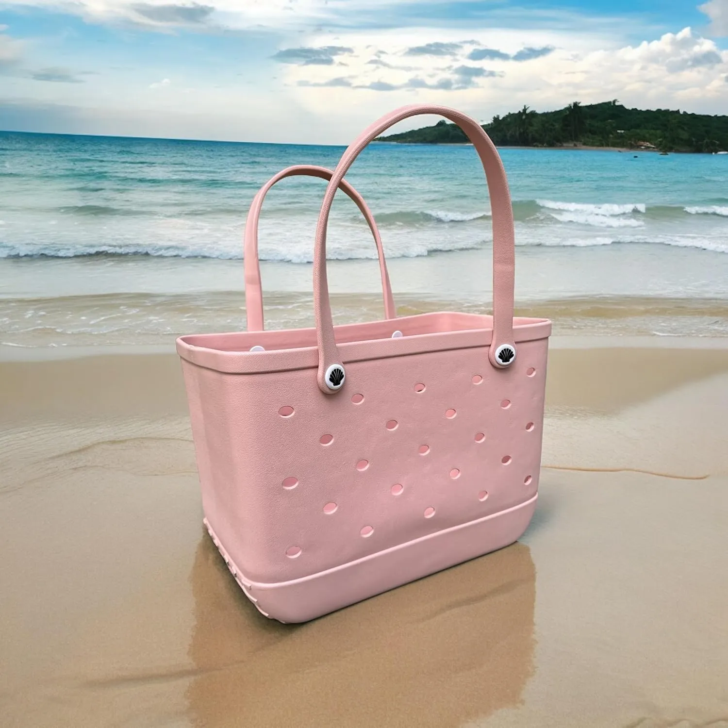 X Large Beach Bag Tote| Durable Lightweight Waterproof Washable Open Tote Bag for Beach, Pool, Boat, Sports
