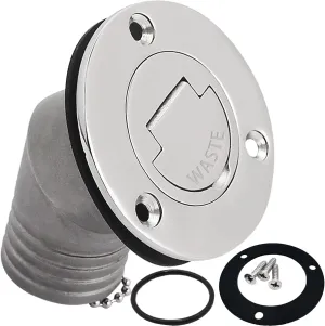 YANYUCB Boat Deck Fuel/Gas/Water/Diesel/Waste Filler with Keyless Cap(1-1/2 inch,2inch),316 Stainless Steel Boat Deck Hardware
