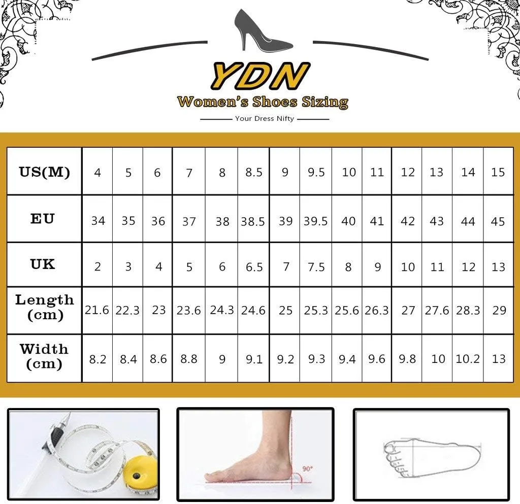 YDN Women's Square Open Toe Sandal Slides Kitten Heel Slip on Flip Flops Stiletto Party Slippers Heeled Mule Shoes Size-4-15 US