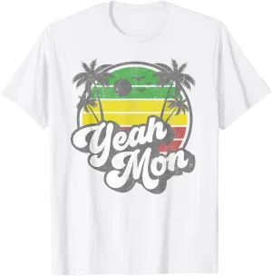 Yeah Mon Vintage Jamaica Reggae Jamaican Vacation Retro T-Shirt